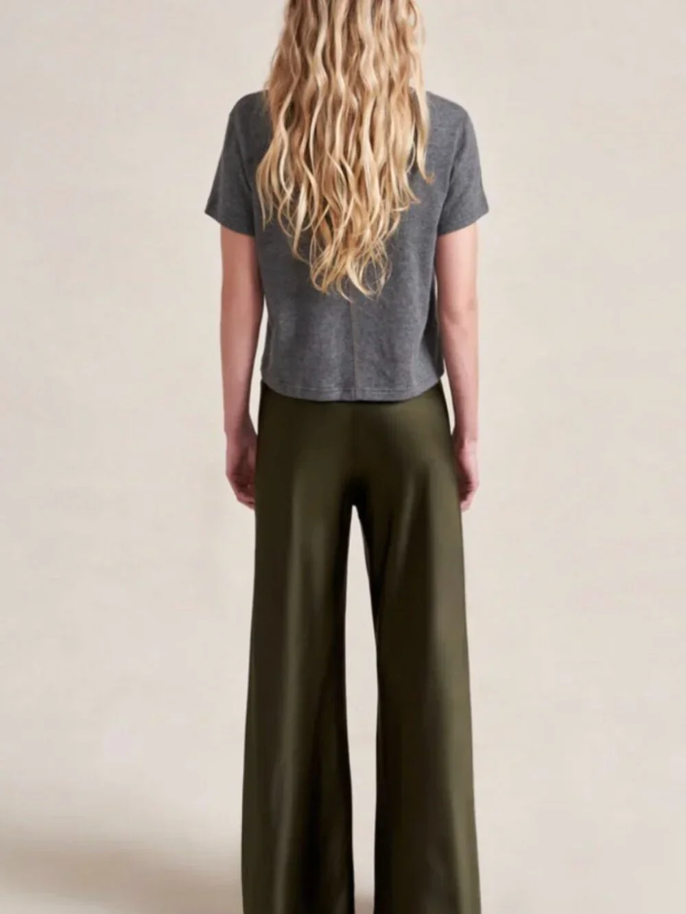 La Ligne Colby Pants, Olive Satin - Picture 4 of 6
